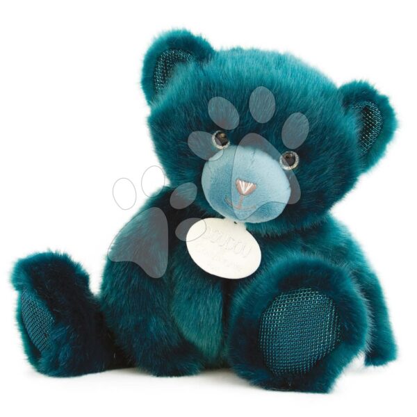 Plyšový medvídek Peacock Blue Ours Collection Doudou et Compagnie modrý 30 cm od 0 měsíců DC3567