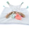 Plyšový medvídek k mazlení White Bear Flat Comforter Doudou et Compagnie s QR kódem na pohádky bílý 25 cm od 0 měsíců - Image 2