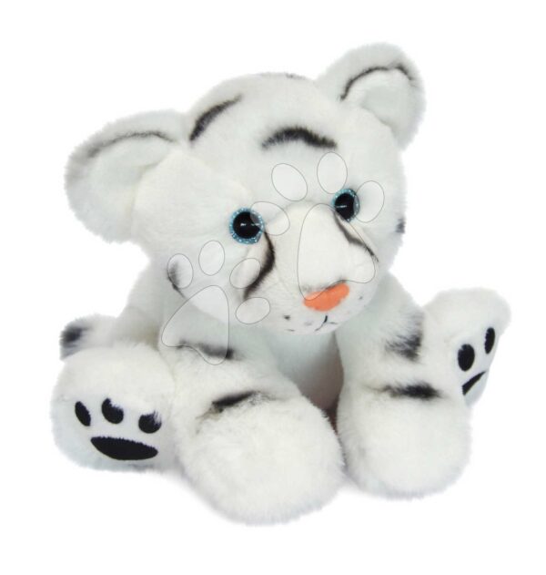 Plyšový sněžný tygr Baby White Tiger Histoire d’ Ours v dárkovém balení bílý 18 cm od 0 měsíců