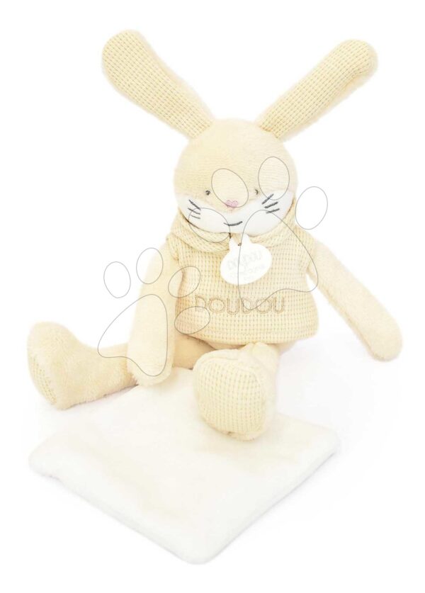 Plyšový zajíček Bunny Sweety Doudou et Compagnie v dárkovém balení béžový 25 cm od 0 měs