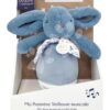 Plyšový zajíček Musical Night Light Blue Doudou et Compagnie s hudbou bílým šumem a světlem modrý 16 cm od 0 měs - Image 2