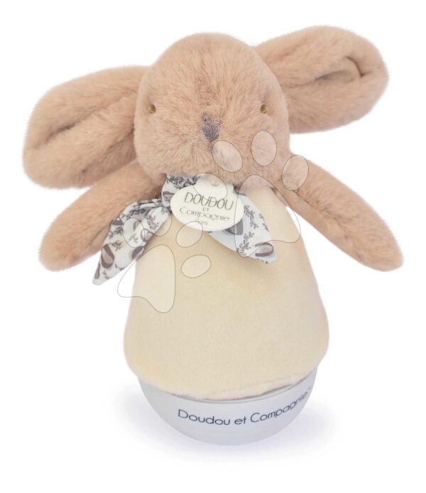 Plyšový zajíček Musical Night Light Sand Beige Doudou et Compagnie s hudbou bílým šumem a světlem béžový 16 cm od 0 měs