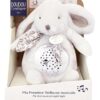 Plyšový zajíček Musical Night Light Star Projector White Doudou et Compagnie se světlem hudbou a bílým šumem bílý 19 cm od 0 měs - Image 2