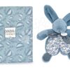 Plyšový zajíček k mazlení Bunny Comforter Blue Doudou et Compagnie v dárkovém balení modrý 18 cm od 0 měs - Image 2