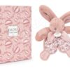 Plyšový zajíček k mazlení Bunny Comforter Pink Doudou et Compagnie v dárkovém balení růžový 18 cm od 0 měs - Image 2