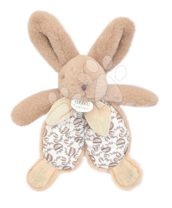 Plyšový zajíček k mazlení Bunny Comforter Sand Beige Doudou et Compagnie v dárkovém balení béžový 18 cm od 0 měs