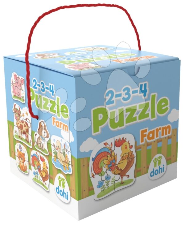 Puzzle farma Farm Dohány 2-3-4 dílky od 18 měsíců