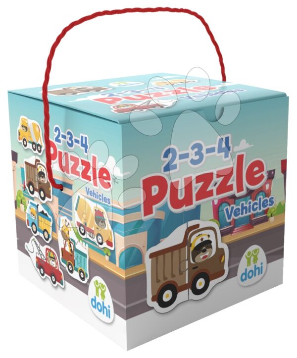 Puzzle vozidla Vehicles Dohány 2-3-4 dílky od 18 měsíců